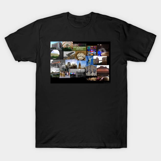 Sheffield collage art T-Shirt by Simon-dell